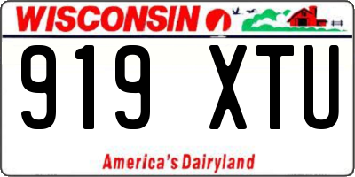 WI license plate 919XTU