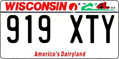 WI license plate 919XTY