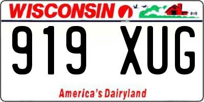 WI license plate 919XUG