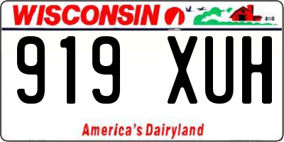 WI license plate 919XUH