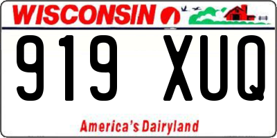 WI license plate 919XUQ