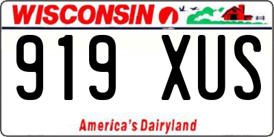 WI license plate 919XUS