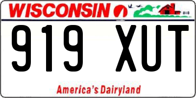 WI license plate 919XUT