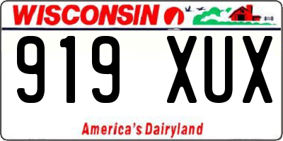 WI license plate 919XUX