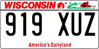 WI license plate 919XUZ