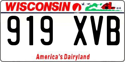 WI license plate 919XVB