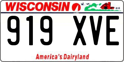 WI license plate 919XVE