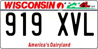 WI license plate 919XVL