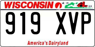 WI license plate 919XVP