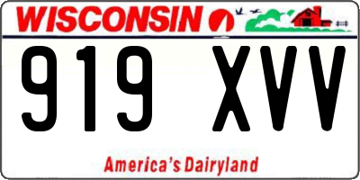 WI license plate 919XVV