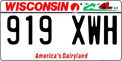 WI license plate 919XWH