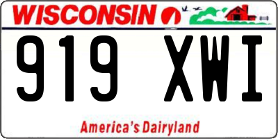 WI license plate 919XWI