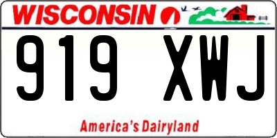 WI license plate 919XWJ
