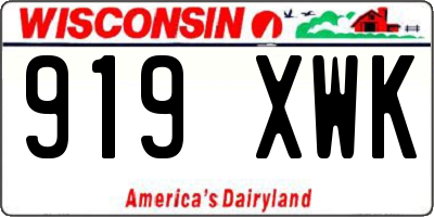 WI license plate 919XWK