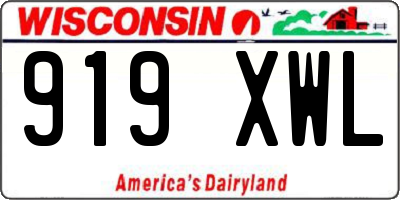 WI license plate 919XWL
