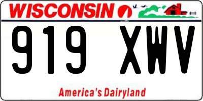WI license plate 919XWV
