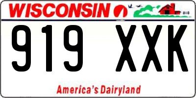 WI license plate 919XXK