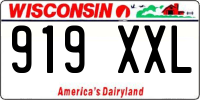 WI license plate 919XXL