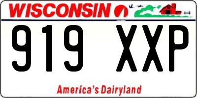WI license plate 919XXP