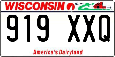 WI license plate 919XXQ
