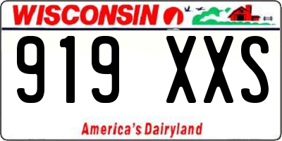 WI license plate 919XXS