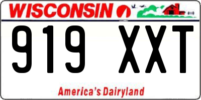 WI license plate 919XXT