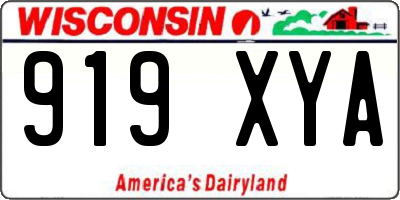 WI license plate 919XYA