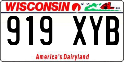 WI license plate 919XYB