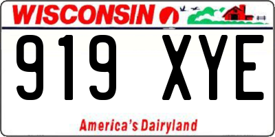 WI license plate 919XYE