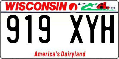 WI license plate 919XYH