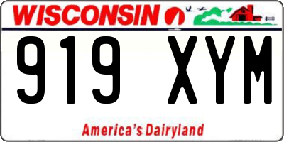 WI license plate 919XYM