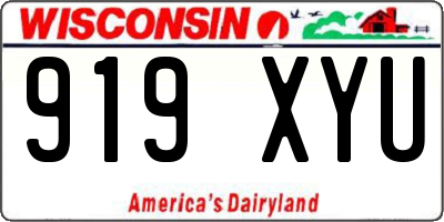 WI license plate 919XYU