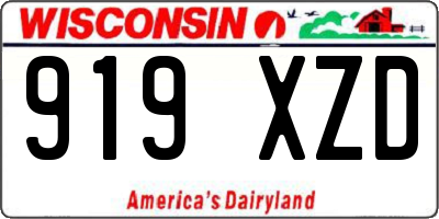 WI license plate 919XZD