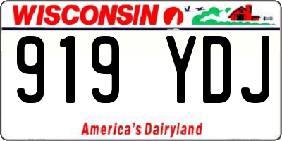 WI license plate 919YDJ