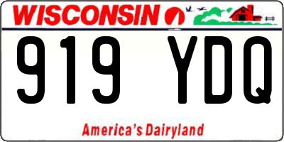WI license plate 919YDQ