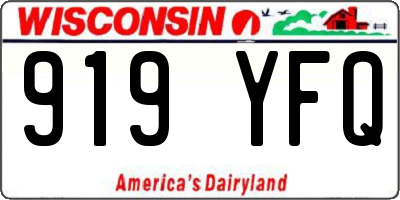 WI license plate 919YFQ
