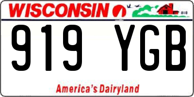 WI license plate 919YGB