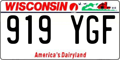 WI license plate 919YGF