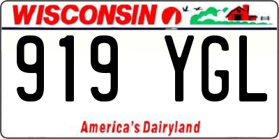 WI license plate 919YGL