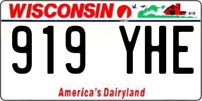 WI license plate 919YHE