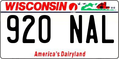 WI license plate 920NAL