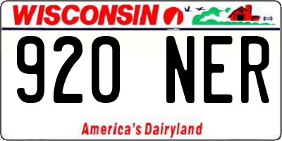 WI license plate 920NER