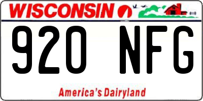 WI license plate 920NFG