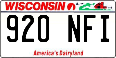 WI license plate 920NFI