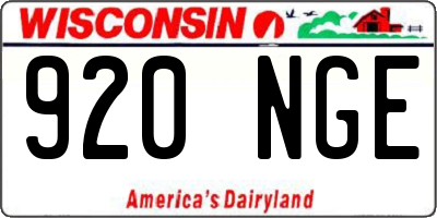 WI license plate 920NGE