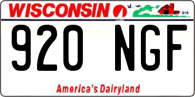 WI license plate 920NGF