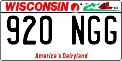 WI license plate 920NGG