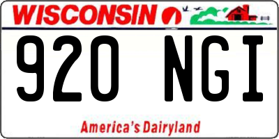 WI license plate 920NGI