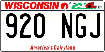 WI license plate 920NGJ