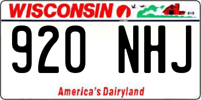 WI license plate 920NHJ